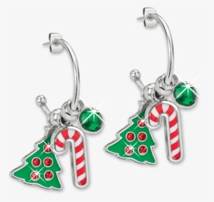 Holiday Hoops Charm Earrings - Christmas Earrings Png #2112133