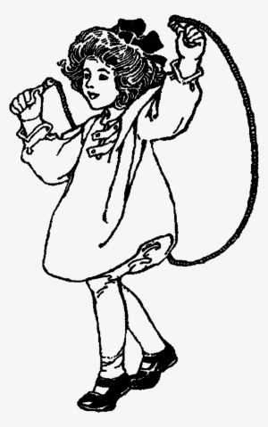 Digital Stamp Design Girl Playing Jump Rope Digital - Line Art #2112348