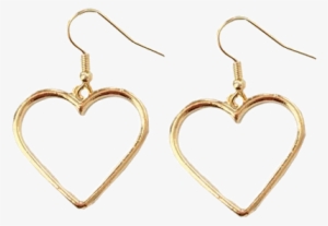 Itgirl Shop Metallic Vintage Heart Earrings Aesthetic - Transparent Vintage Aesthetic #2112523