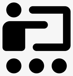 This Icon Represents A Classroom And Shows A Teacher - Library #2112679