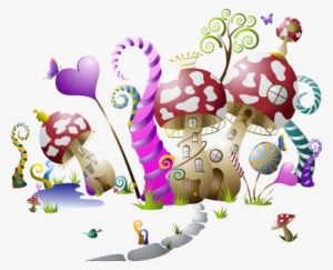 Forgetmenot - Mushrooms - Fairy World Cartoon #2113494