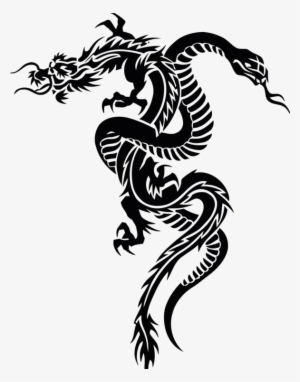 Snake Chinese Dragon Serpent Tattoo - Tribal Snake And Dragon #2114786