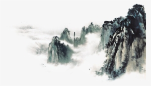 Drawing Chinese Landscape - Chinese Mountain Painting Png #2115253