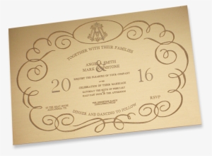 Luxury Top Table Invitations Engraved On Precious Metals - Greeting Card #2115924