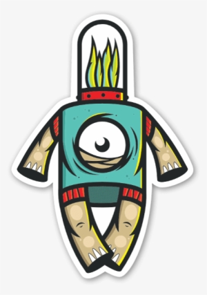 Danger Brain Homer Head Sticker - Illustration #2116480