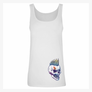 Skull Face Punk - Skeleton Skateboarder Wearing Backwards Hat Keychain #2117638