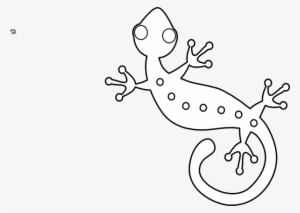 Small - Gecko Clipart Black And White #2118335