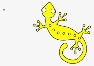 Yellow Gecko Clip Art - Outline Of An Australian Animal #2118481