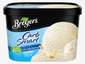 A 48 Ounce Tub Of Breyers Carbsmart Vanilla Front Of - Breyers Carb Smart Vanilla #2119268