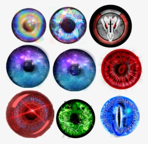 Eyes Eye Galaxy Demon Holo Holographic Red Blue Rainbow - Mandala #2121516