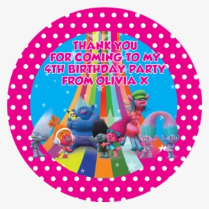Trolls Party Box Stickers - Hot Air Balloon Cupcake Topper Printable #2121837