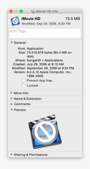Imovie Hd Get Info In Yosemite - Imovie #2123649