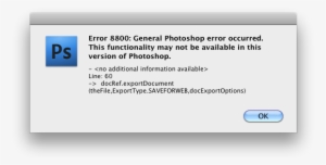 Photoshop - Photoshop Error Message #2124050
