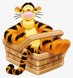 Tigger In Basket Photo - Winnie The Pooh Tigre #2125863