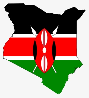 Map Flag Clipart Music - Flag Map Of Kenya #2126525