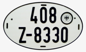 License Plate Of Germany For Export Vehicles - Old German Car Plates #2129075