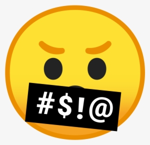 Download Svg Download Png - Serious Face With Symbols Covering Mouth #2129917