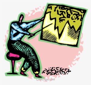 Man Looking At A Chart Of Hieroglyphics Royalty Free - Text #2130684