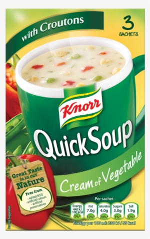 Knorr Quick Soup Cream Of Vegetable With Croutons 3 - Knorr Chicken And Vegetable Soup #2131435