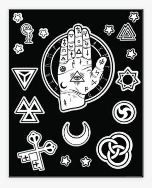 Occult Hand Sticker/decal Sheet - Occult Stickers #2133316