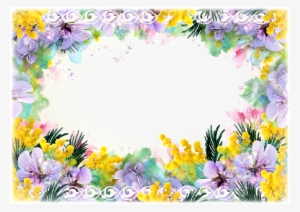 Png Flower Frame Twelve, Ten Flower Frame Png - Flowers Frame Png Hd #2133747