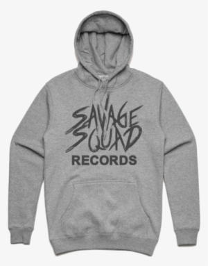 3m Logo Heather Grey Hoodie - Savage Squad Records #2135889