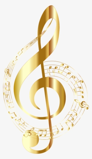 Treble Clef - Gold Music Note #2138333