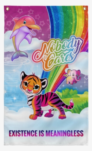 Nobody Cares Existence Is Meaningless Lisa Frank Neon - Wall #2138671