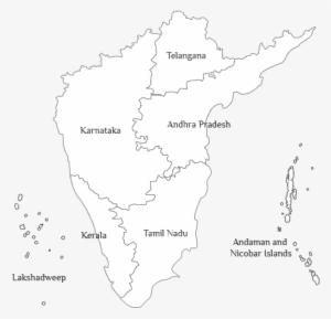 Atlas Of South India - South India Map With Telangana #2139101