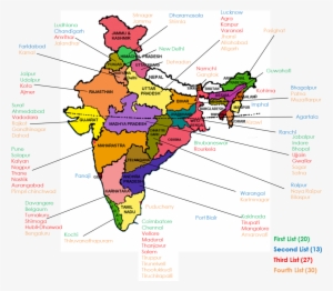 For The Remaining 10 Slots, 20 Cities Will Be Contesting - Map Of India Latest #2139333