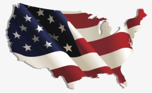 Usa Flag Map Png #2139492
