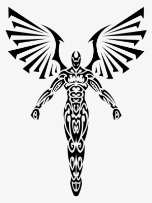 Tribal Angel Tattoo #2141348