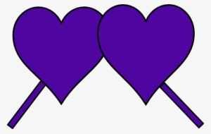 How To Set Use Purple Hearts Down Lines Clipart #2142019