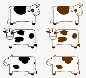 This Free Icons Png Design Of Black And Brown Cows #2142361