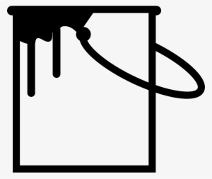 Paint Bucket With Paint Mess Comments - Bote De Pintura Silueta #2144935
