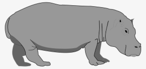 Hippo Gray Hippopotamus - Hippopotamus Clipart #2145585