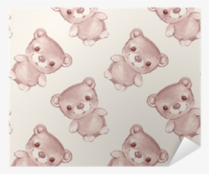Teddy Bear Watercolor Seamless Pattern 1 Poster • Pixers® - Watercolor Painting #2145587