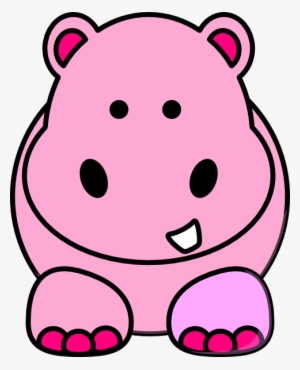 Pink Hippo Svg Clip Arts 486 X 600 Px #2145916