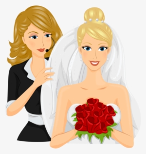 Wedding Coordinator Fixing Bride's Veil - Sister In Law Dibujo #2146416