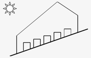 A Schematic Diagram Of An Uneven-span Greenhouse - Uneven Span Type Greenhouse #2149752