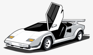 Picture Free Library Drawing Lambo Lamborghini Countach - Lamborghini Countach Illustration #2149881