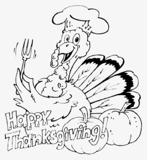 Happy Thanksgiving Turkey - Thanksgiving Day Para Colorear #2150080