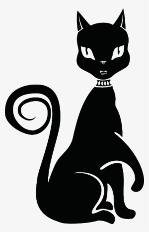 Cat, Black, Fancy, Pet, Animal, Tail, Collar - Dibujo De Gata Negra #2152067