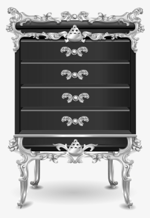 Furniture Clipart Dresser - Black Dresser Png #2152372