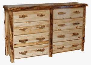 Aspen Log 8 Drawer Dresser - Chest Of Drawers #2152500