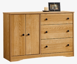 Traditional Double Door Dresser In Highland - Sauder Beginnings Dresser, Highland Oak #2152569