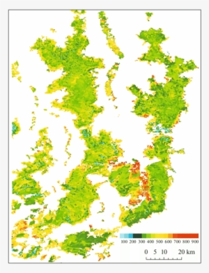 Distribution Map Of Average Long Term Values Of The - Atlas #2153267