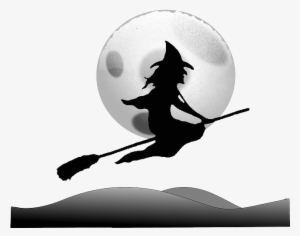 Witch, Witchcraft, Broom, Broomstick, Flying, Moon - Witch In Moon Clipart #2153335