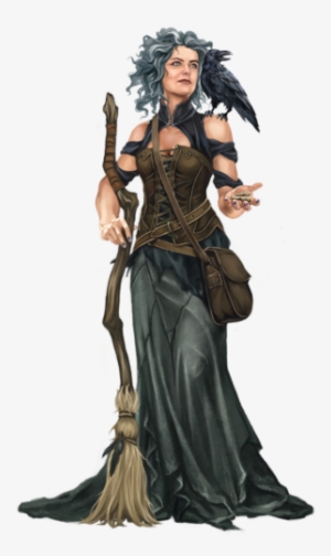 F Sorcerer Witch Broom Raven Midlvl Forest Hills Rough - Dsa Rabenhexe #2153770