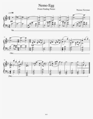 Nemo Egg Sheet Music Composed By Thomas Newman 1 Of - Thendral Vanthu Piano Notes #2153944